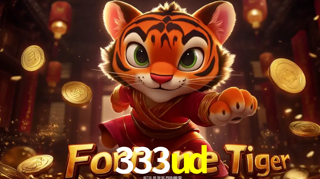 O carismático mascote do jogo de slot Fortune Tiger, um tigre fofo em pose de artes marciais, pronto para trazer sorte e multiplicadores de ganhos no cassino online 333ud.